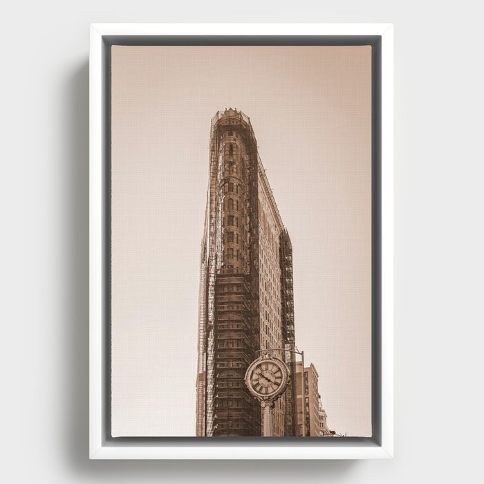 New York City Architecture | Sepia Framed Canvas