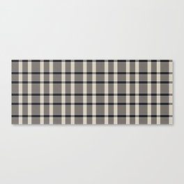 Cream Plaid Tartan Textured Pattern Canvas Print