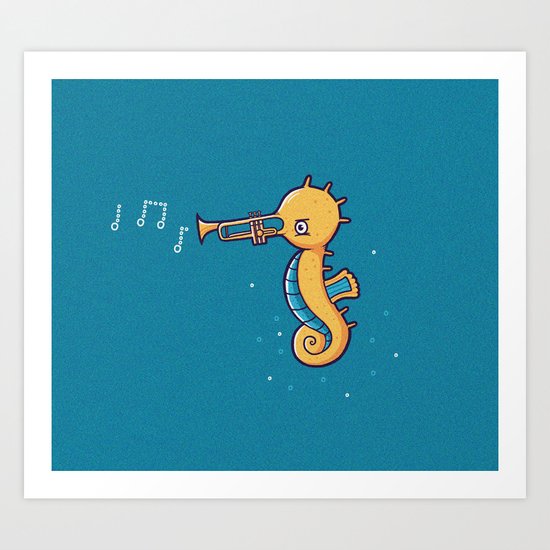 Seahorse Serenade Art Print