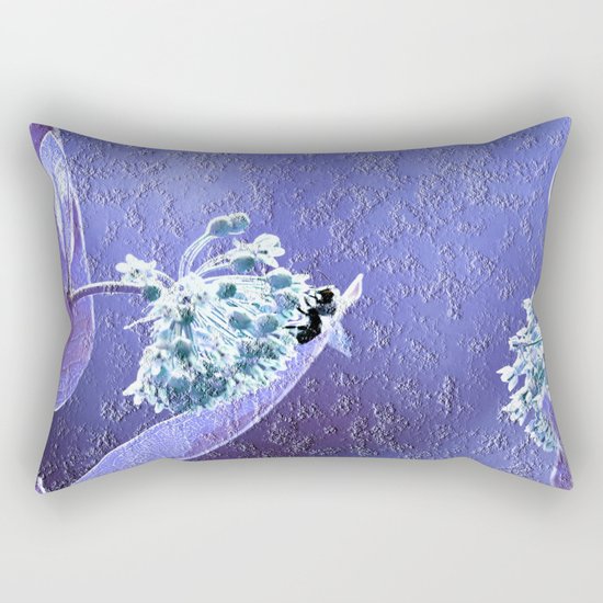 Blooming in the sky (blue-purple granite) Rectangular Pillow