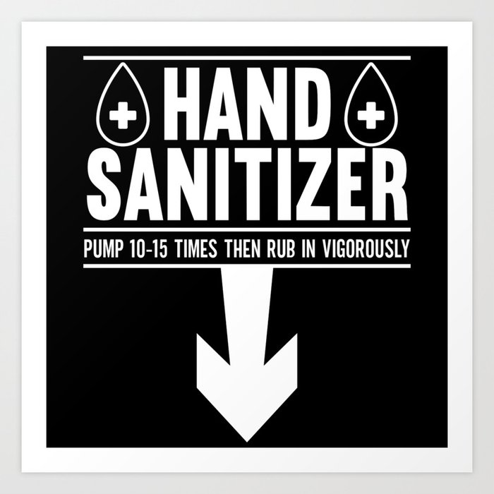 Hand Sanitizer Adult Humor Funny Dirty Jokes Art Print by NAO | Society6