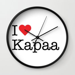 I Heart Kapaa, HI Wall Clock | Graphicdesign, Kapaa, Red, Love, Iheartkapaa, Heart, Hawaii, Ilovekapaa, White, Hi 
