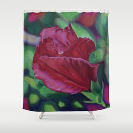 Hibiscus Blossoming Shower Curtain