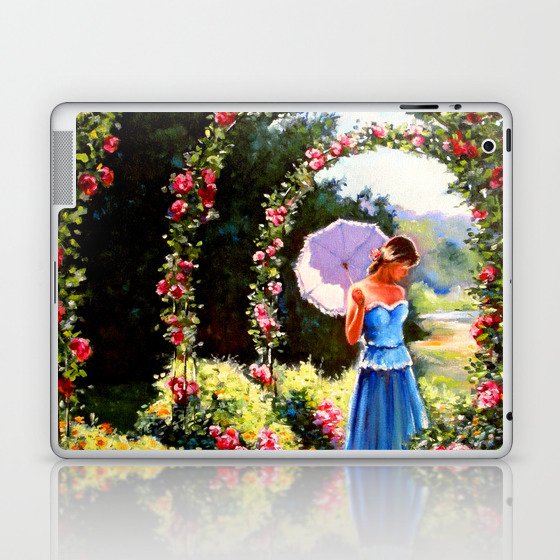 Alley of roses Laptop & iPad Skin