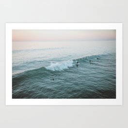 lets surf v Kunstdrucke | Landscape, Popart, Vintage, Love, Beach, Nature, Pastel, Abstract, Drawing, Illustration 