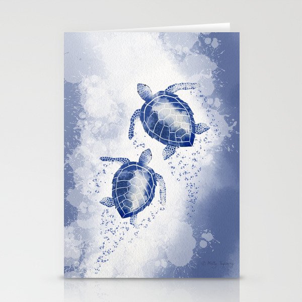 Sea Turtle Couple  Stationery Cards