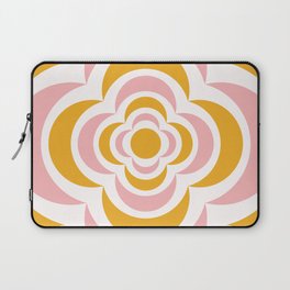 Floral Abstract Shapes 6 in Mustard Yellow Gold Pink Laptop Sleeve