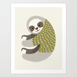 Whimsical Sloth Art Print