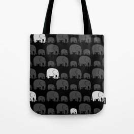 Elephant Black Tote Bag