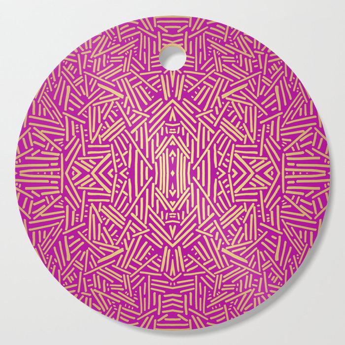 Radiate (Yellow/Ochre Raspberry) Cutting Board