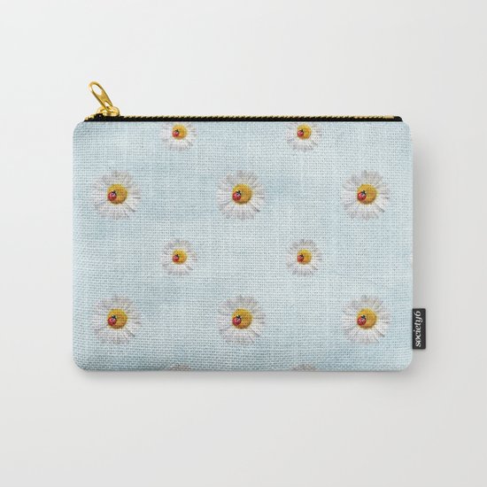 Daisies in love- lightblue pattern Carry-All Pouch