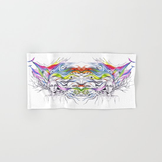 Dreams are made winding through her hair Hand & Bath Towel