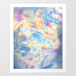Holographic colorful oily marble pattern Art Print