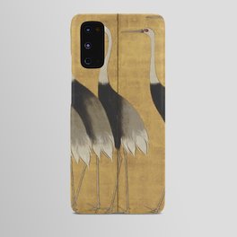 Red Crowned Cranes Vintage Japanese Nature Art Android Case