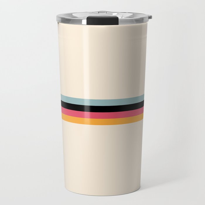 Ishtar - Classic Retro Summer Stripes Travel Mug