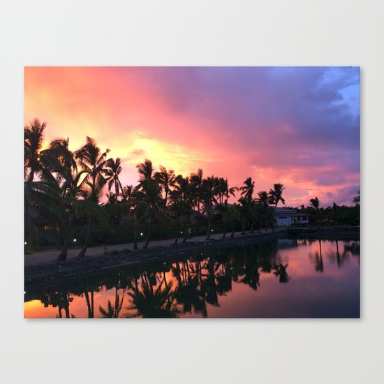 Sunset in Fiji Canvas Print