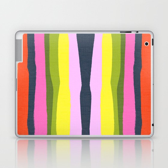 Cheerful Spring Stripes Retro Abstract Laptop & iPad Skin