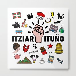 itziar ituño Metal Print | Girlpower, Serquel, Song, Euskalherria, Graphicdesign, Actress, Tvseries, Alvitz, Feminism, Ingot 