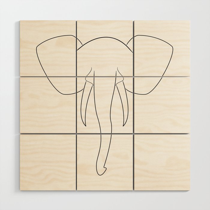 Elegant Elephant Wood Wall Art