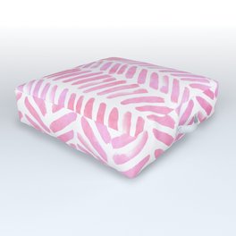 Handpainted Chevron pattern - pink and pink ;) Outdoor Floor Cushion