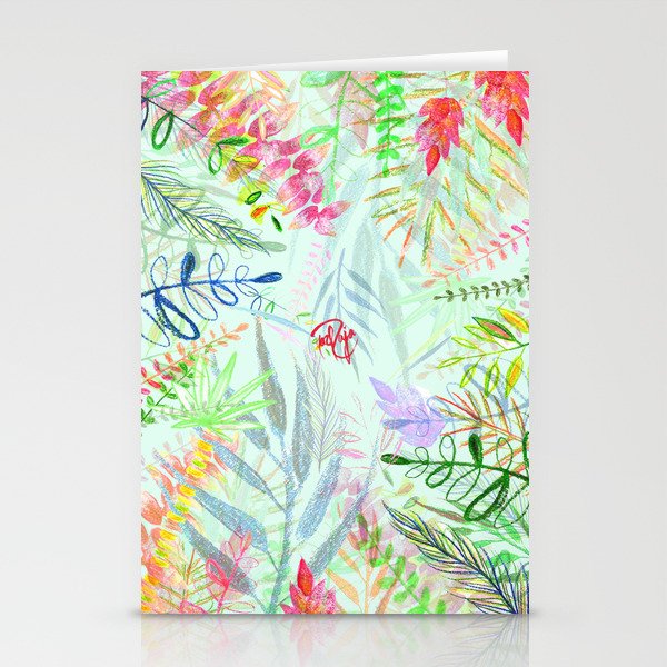 Tropical Garden Pattern Stationery Cards