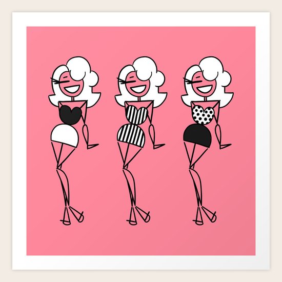 Darlene / Pink Art Print