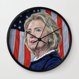 Presidential Candidate Hillary Rodham Clinton Wall Clock