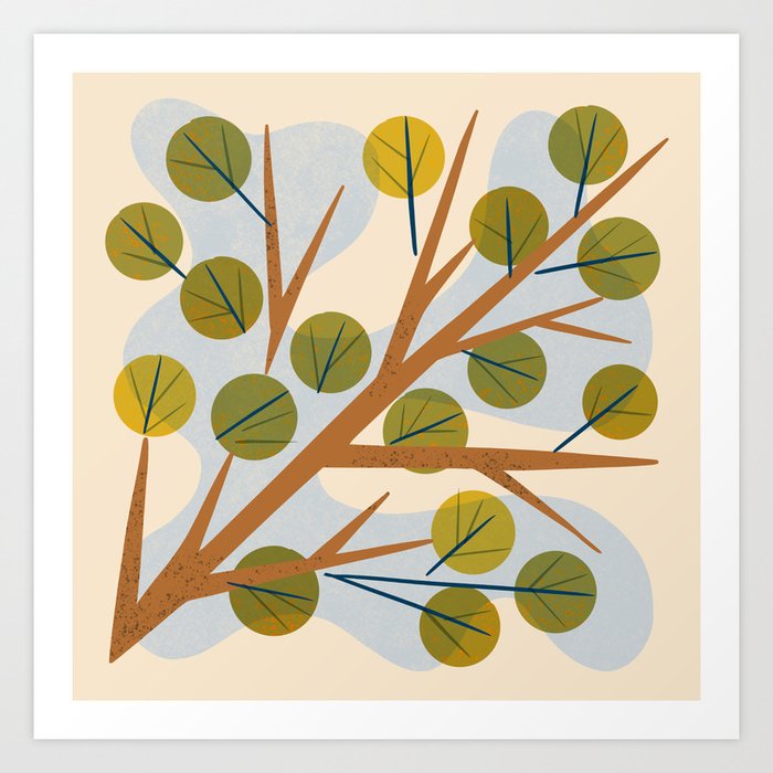 Branch and Leaves Art Print
