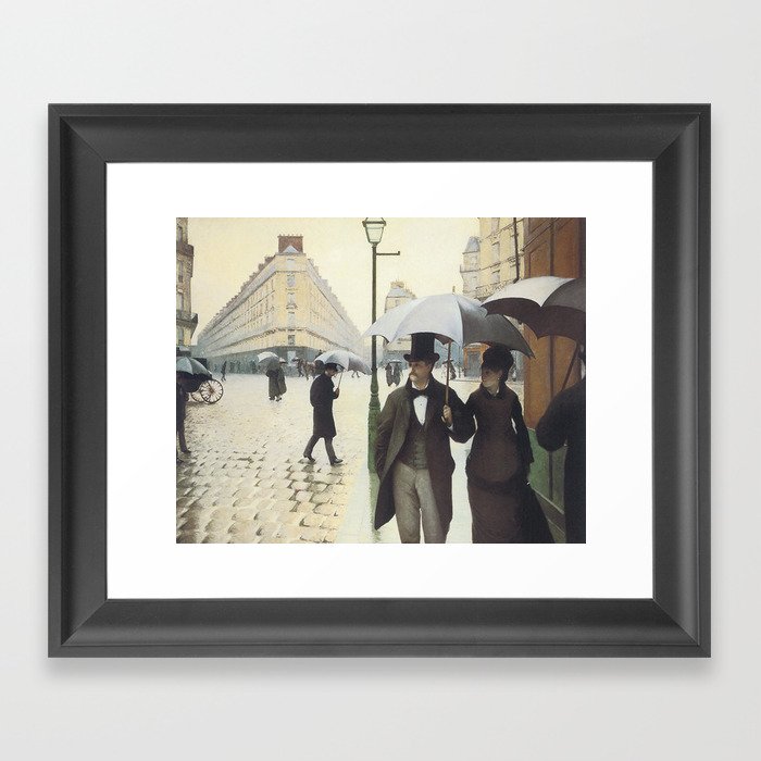 Paris Street Rainy Day Painting Gustave Caillebotte Framed Art Print