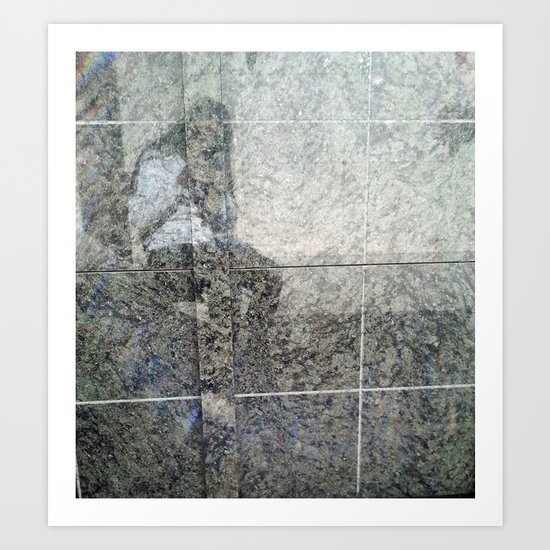 SELF PORTRAIT IN MARBLE Art Print