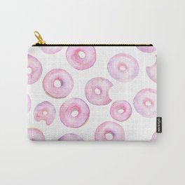 Donut Pattern | Pink, Purple Watercolor Carry-All Pouch