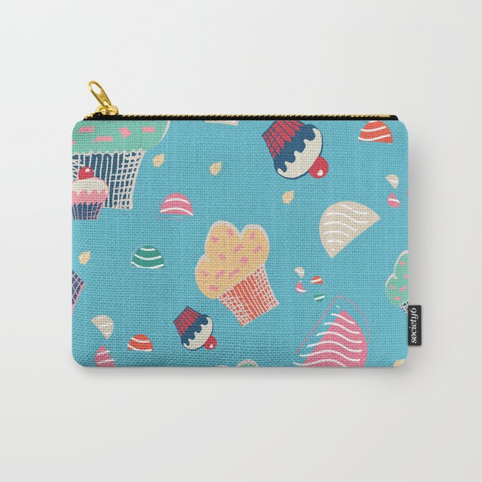 Cupcake blue Carry-All Pouch