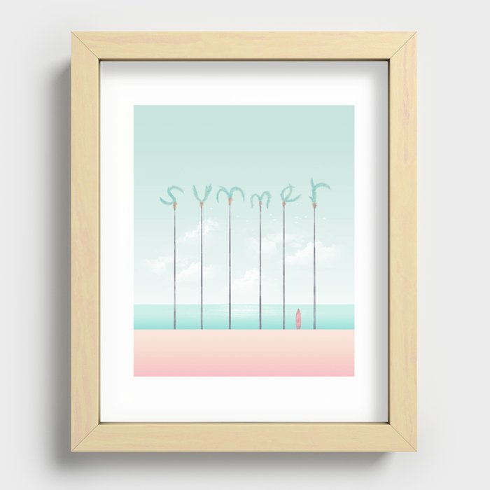Palm Summer Recessed Framed Print
