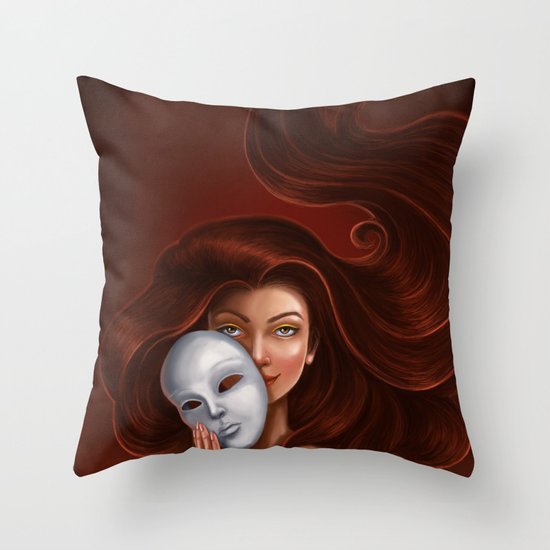 Unmasked Throw Pillow