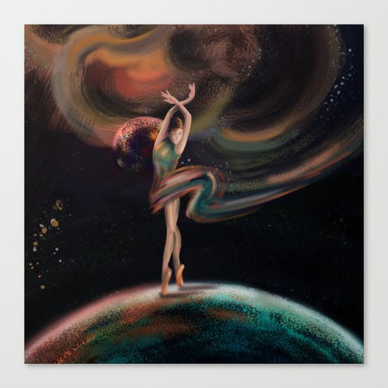 The dancing universe Canvas Print
