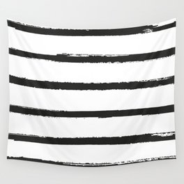 Black and white stripes Wall Tapestry