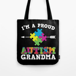 Proud Autism Grandma Tote Bag