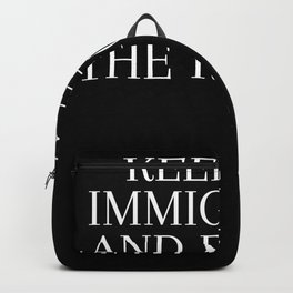 KEEP THE IMMIGRANTS DEPORT THE RACISTS Backpack | Immigrants, Deport, Nationality, Racists, Keep, Fascism, Immigration, Antitrump, Stayhere, Graphicdesign 