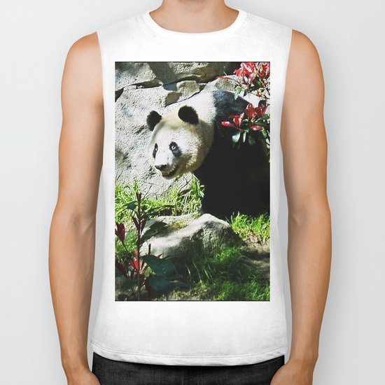 Panda Smile Biker Tank