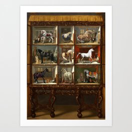 horse cabinet Art Print