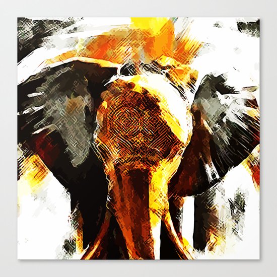 INDI ELEPHANT Canvas Print