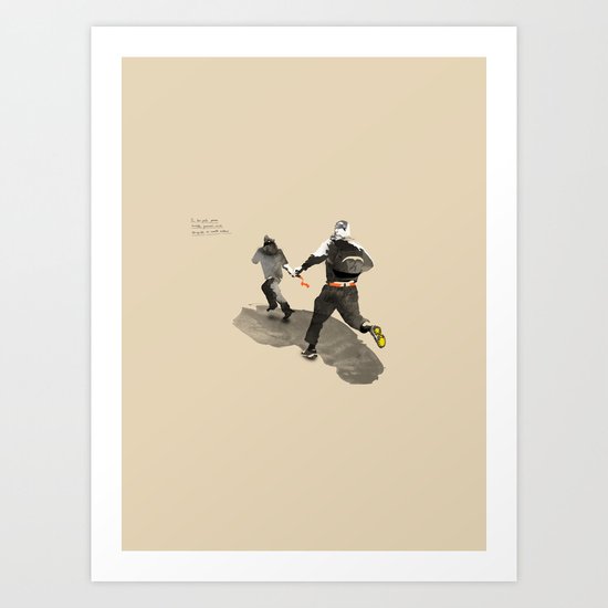 Aludd: Running Away! Art Print