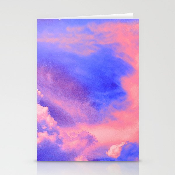 Pink N Blue Clouds Stationery Cards