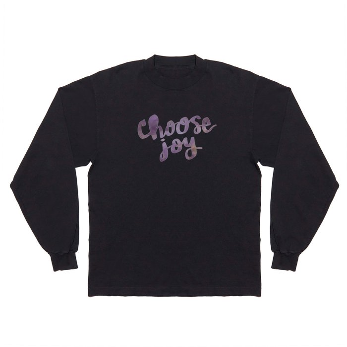 Purple Choose Joy Long Sleeve T Shirt