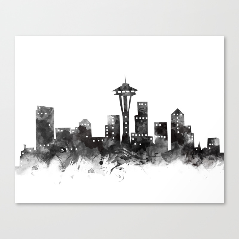 Seattle Skyline Canvas Print By Artsaren Society6
