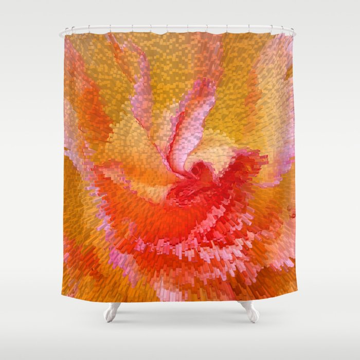 Perfect abstract yellow rose garden blossom Shower Curtain