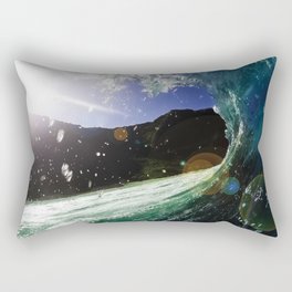 Ocean Waves Paint Print Sea Lover Pattern Rectangular Pillow