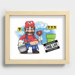 Mario Thug Life Recessed Framed Print
