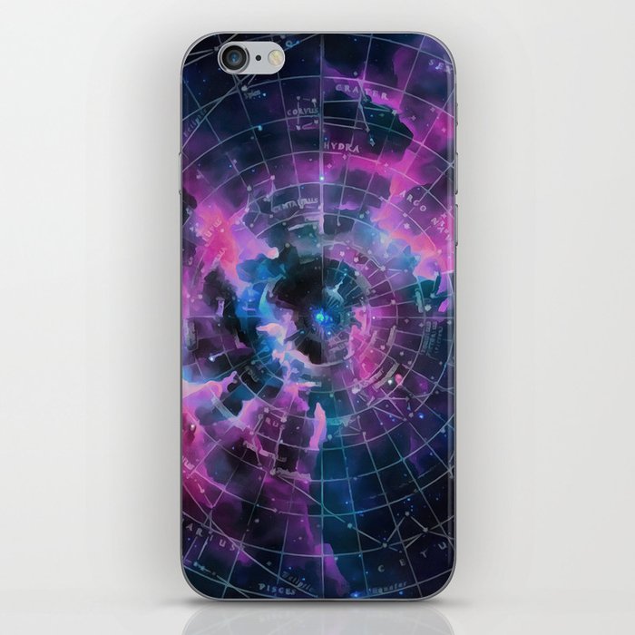 Space star map iPhone Skin