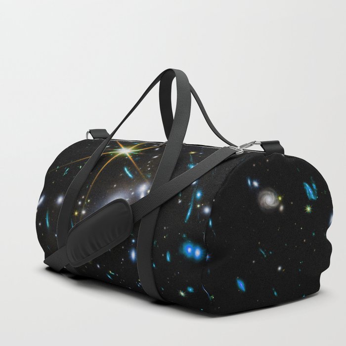 Galaxies of the Universe Teal Gold first images Duffle Bag